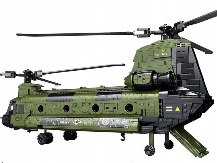 KLOCKI REOBRIX CH-47 CHINOOK helikopter wojskowy 1451el 1451PCS