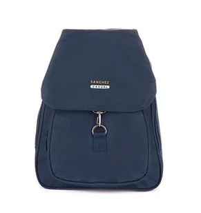 GRANATOWY MAŁY LEKKI WODOODPORNY PLECAK Z KLAPĄ SANCHEZ CASUAL R34navy - Plecaki - miniaturka - grafika 1