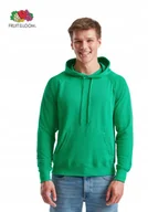 Bluzy męskie - FRUIT LOOM 62140 Bluza Męska z Kapturem Kangurka ZIELONA Rozmiar: XL - miniaturka - grafika 1