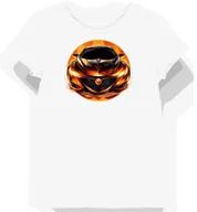 Koszulki i topy damskie - Koszulka damska biała z nadrukiem pomarańczowego logo Buick S - miniaturka - grafika 1