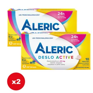 Aleric Deslo Active 2,5mg, 10 tabletek - Leki na alergię - miniaturka - grafika 1
