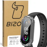 Akcesoria do smartwatchy - Bizon Etui ze szkłem Case AntiShock Set, Xiaomi Mi Band 7, przezroczyste - miniaturka - grafika 1