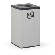 Kosze biurowe - Kosz do segregacji śmieci ze stojakiem na worki 60 l, szary/ciemnoszary - miniaturka - grafika 1