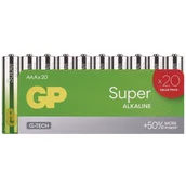 Baterie i akcesoria - Baterie alkaliczne GP Super Alkaline AAA (LR03, 20 ks - miniaturka - grafika 1