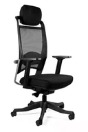Fotele i krzesła biurowe - UniqueMeble Fotel biurowy, ergonomiczny, Fulkrum, czarny - miniaturka - grafika 1