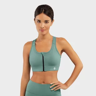 Stanik wysokie wsparcie Fitness SIROKO Squat Green Popielata Zieleń Kobieta - Bielizna sportowa damska - miniaturka - grafika 1
