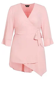 CITY CHIC Bluzka damska plus size Shibara Vibes, róża, 48 - Bluzki damskie - miniaturka - grafika 1