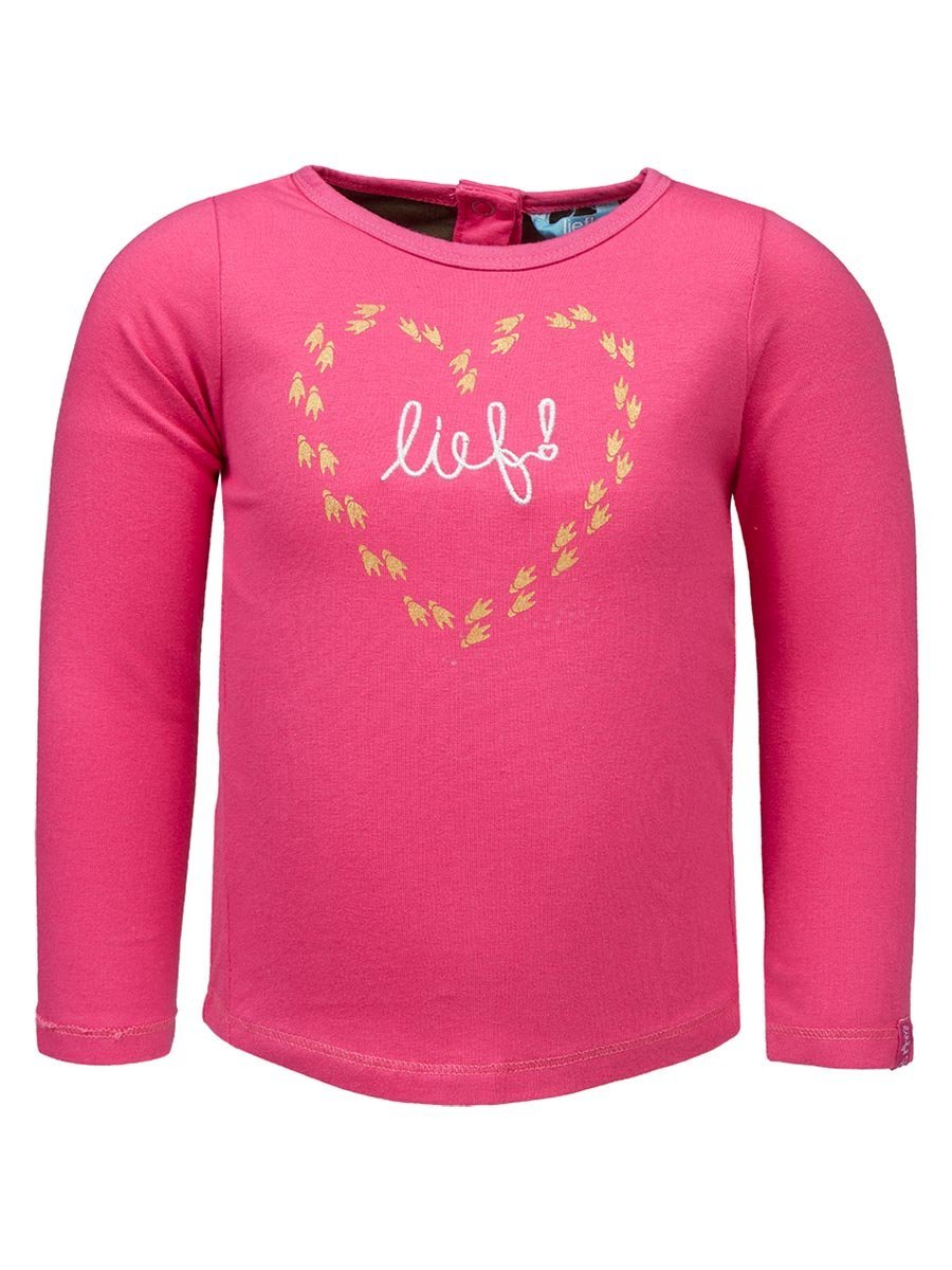 Dziewczęca różowa bluzka z długim rękawem Lief r.74