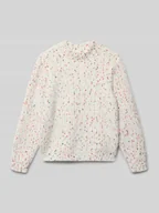 Swetry dla dziewczynek - Sweter z dzianiny o kroju regular fit ze stójką model ‘GLUDI’ - miniaturka - grafika 1