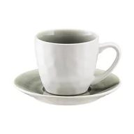 Filiżanki - Filiżanka Z Kamionki Szara 240 Ml Ze Spodkiem Opal Grey Villa Italia - miniaturka - grafika 1