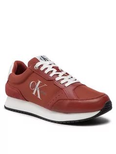 Sneakersy męskie - Calvin Klein Jeans Sneakersy Retro Runner Laceup YM0YM00418 Czerwony - grafika 1