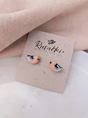 Kolczyki - Kolczyki ptaszki sójki, polskie ptaki sójka, biżuteria z ptaszkiem, boho - miniaturka - grafika 1