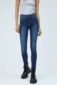 Spodnie damskie - PEPE JEANS SPODNIE JEANSOWE NIEBIESKIE RURKI NA ZAMEK XS/28 1Z7F3_A* T4A - Pepe Jeans - miniaturka - grafika 1