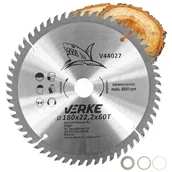 Tarcze do pił - PIŁA TARCZA WIDIOWA DO CIĘCIA DREWNA 180x22,2 60 ZĘBÓW VERKE V44027 + REDUKCJE - miniaturka - grafika 1