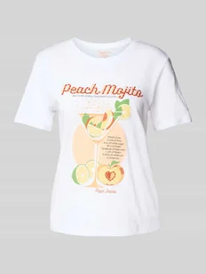 T-shirt z nadrukiem z motywem i napisem model ‘VIOLA’ - Koszulki i topy damskie - miniaturka - grafika 1