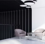 Lampy sufitowe - TEMAR LIGHTING Lampa sufitowa Cleo,  50cm, czarna - miniaturka - grafika 1