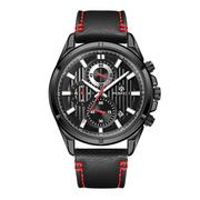 Zegarki męskie - Czarny elegancki zegarek męski pasek duży solidny Perfect CH03L - miniaturka - grafika 1