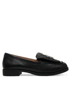 Półbuty damskie - LOVE MOSCHINO Lordsy JA10032G1MIE0000 Czarny - miniaturka - grafika 1