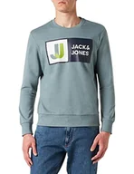 Bluzy męskie - Jack&Jones męska bluza JCOLOGAN Crew Neck Sweat Trooper, XXL - miniaturka - grafika 1