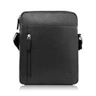 Torby męskie - Saszetka męska skórzana na ramię czarna t-119-bl - miniaturka - grafika 1