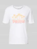 Koszulki i topy damskie - T-shirt o kroju regular fit z czystej bawełny model ‘HENNY LIFE’ - miniaturka - grafika 1