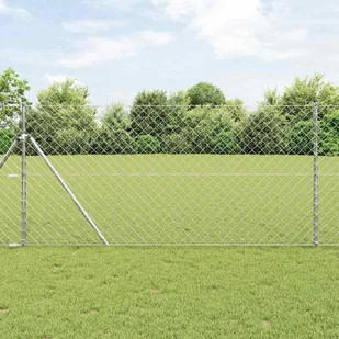 Lumarko Ogrodzenie z ogniwową siatką z słupkami Srebrny 1.2 x 10 m Stal - Ogrodzenia Lumarko Ogrodzenie z ogniwową siatką z słupkami Srebrny 1.2 x 10 m Stal - Ogrodzenia - miniaturka - grafika 1