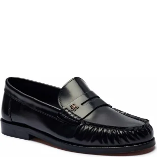Tommy Hilfiger Skórzane mokasyny Monogram - Mokasyny damskie - miniaturka - grafika 1