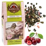 Herbata - BASILUR Spring Tea Zielona herbata liściasta z dodatkiem ananasa, wiśni, bławatka oraz aromatu wiśni 100 g x1 - miniaturka - grafika 1