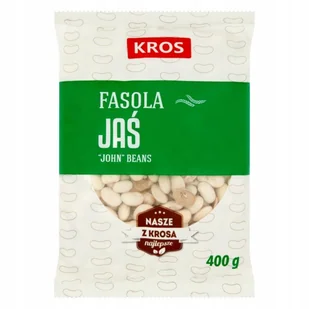 Fasola Jaś KROS 400G NAJWYŻSZA JAKOŚĆ ZDROWA ŻYWNOŚĆ NATURALNE BEZ SODU - Ziarna i nasiona roślin strączkowych - miniaturka - grafika 1