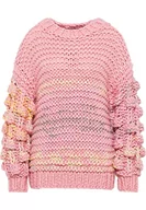 Swetry damskie - myMo Damski sweter z dzianiny 12419412, Różowy, wielokolorowy, M-L - miniaturka - grafika 1