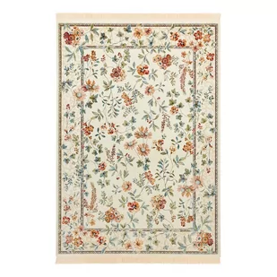 Żółty dywan z domieszką bawełny Nouristan Oriental Flowers, 135x195 cm - Dywany - miniaturka - grafika 1