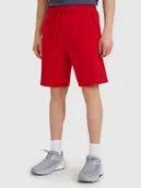 Spodenki męskie - 4F Spodenki męskie bawełniane dresowe 4FWMM00TSHOM543-62S Czerwony Roz. 2XL - miniaturka - grafika 1