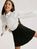 Sukienki i spódniczki dla dziewczynek - Reserved - Spódnica z cekinami - czarny - miniaturka - grafika 1