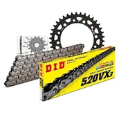 Części motocyklowe - Zestaw łańcuchów DID stal 520VX3 / 108 bez końca do Honda CBR 250 ccm rok prod. 2011-2017 - miniaturka - grafika 1