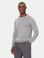 Swetry męskie - Tommy Hilfiger Sweter MW0MW14748 Szary Regular Fit - miniaturka - grafika 1