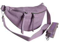 Nerki - Duża Nerka Damska Na Ramię, Fioletowa Torebka Damska, Saszetka (2 Paski) - miniaturka - grafika 1