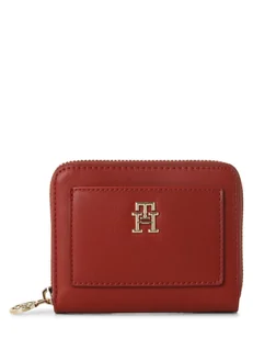 Tommy Hilfiger Portfel damski Kobiety Sztuczna skóra czerwony jednolity, ONE SIZE - Portfele - miniaturka - grafika 1