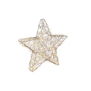 Gwiazda 30 LED ciepły biały 7 x 40 cm złota - Oświetlenie świąteczne - miniaturka - grafika 1