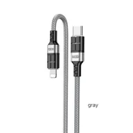 Kable USB - Kabel USB Kakusiga KSC-696 Typ-C/Lightning 1.2m PD20W SZARY - miniaturka - grafika 1
