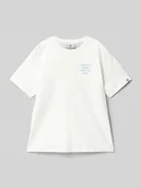 Koszulki dla chłopców - T-shirt z nadrukiem z logo - miniaturka - grafika 1