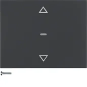 Wyłączniki światła i elektryczne - Przycisk żaluzjowy 12V komfort do sterownika żaluzjowego Berker.Net Berker K.1 antracyt - miniaturka - grafika 1