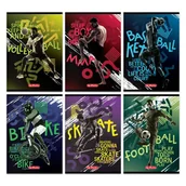 Zeszyty szkolne - Zeszyt A5 16 Kratka Sport 9554015 Herlitz - miniaturka - grafika 1