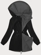 Kurtki damskie - Cienka parka dwustronna damska czarno-szara (16M9081M-392C) - J STYLE - miniaturka - grafika 1