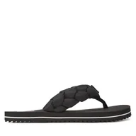 Klapki i japonki damskie - Japonki Tommy Jeans Braided Thong Beach Sandal EN0EN02877 Czarny - miniaturka - grafika 1