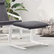 Pufy i podnóżki - vidaXL Podnóżek, ciemnoszary, 51x41x40 cm, tapicerowany tkaniną - miniaturka - grafika 1