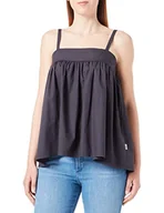 Koszulki i topy damskie - Wrangler Damska koszulka Babydoll Top, Faded Black, S, Faded Black, S - miniaturka - grafika 1