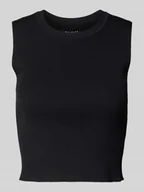 Koszulki i topy damskie - Top krótki o kroju slim fit z mieszanki wiskozy - miniaturka - grafika 1