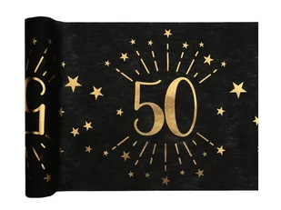 Santex Dekoracja bieżnik na stół z nadrukiem na 50 urodziny Sparkling - 30 x 500 cm - 1 szt. 3660380055235 - Obrusy i serwetki - miniaturka - grafika 1