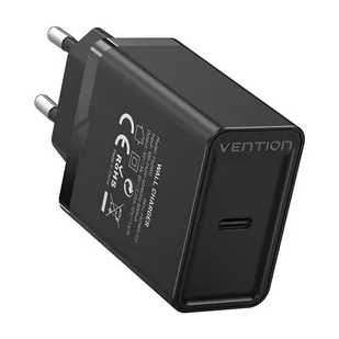 Ładowarka sieciowa USB-C Vention FADB0-EU 20W czarna - Ładowarki do telefonów - miniaturka - grafika 2