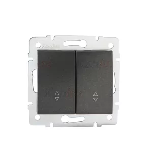 Kanlux Łącznik podwójny, schodowy LOGI 02-1060-141 gr 25251 - Wyłączniki światła i elektryczne - miniaturka - grafika 1